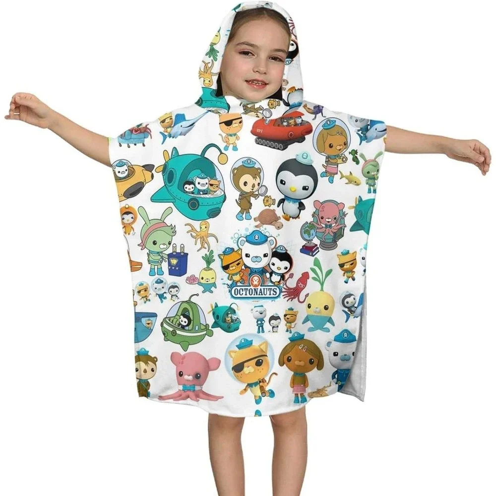 Boys Girls Hooded Bath Towel Soft Absorbent Quick-Drying Buckle Bath Towel‎